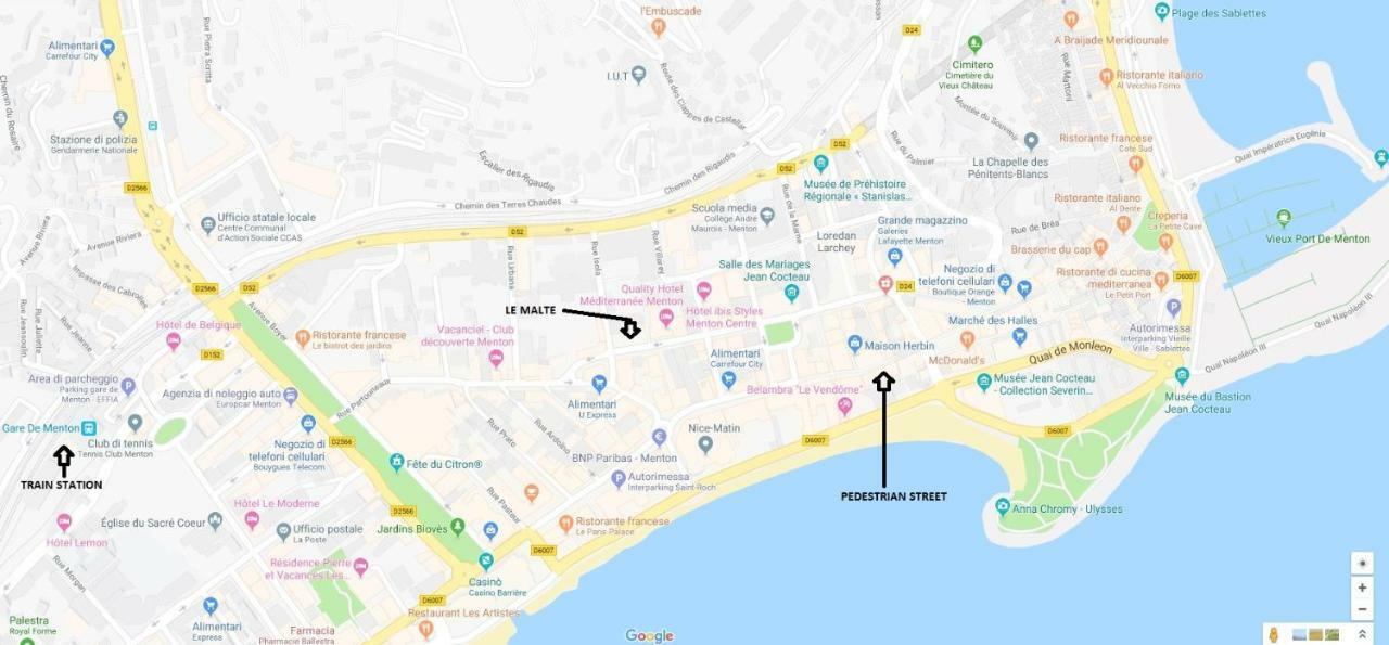 Le Malte Lägenhet Menton Exteriör bild